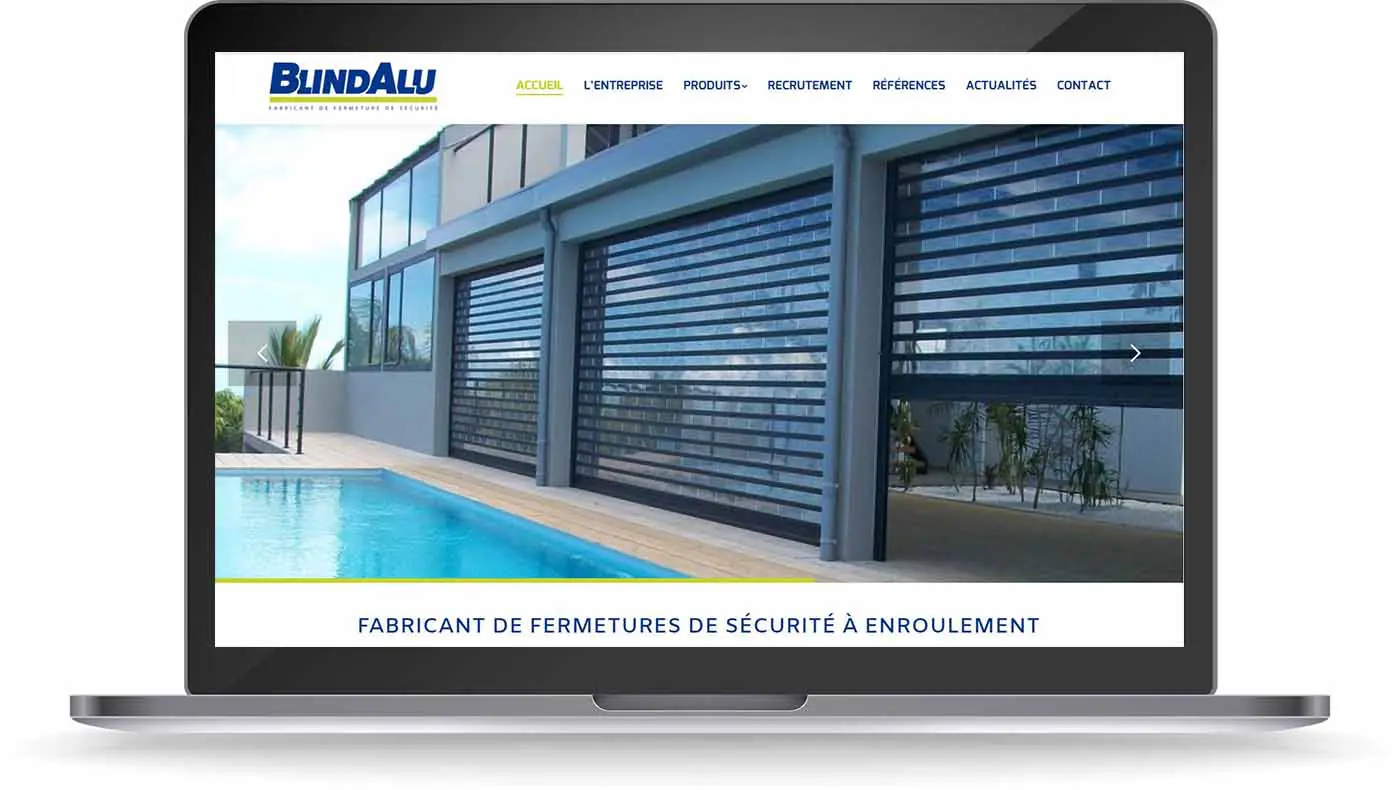 Découvrez le site internet WordPress de la société Blindalu