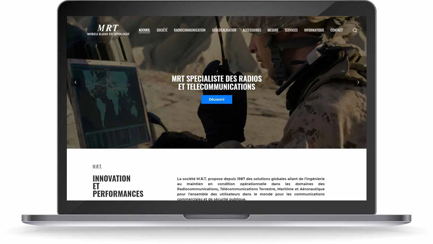 Découvrez la création avec WordPress du site web MRT de solutions technologiques
