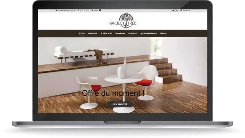 Découvrez le site conçu sous WordPress Parquet Tree