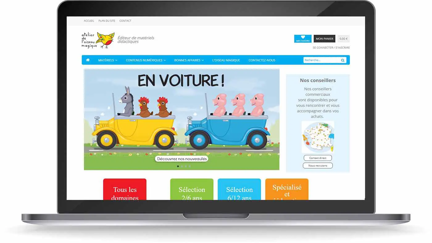 Découvrez la Création PrestaShop du site web Oiseau magique