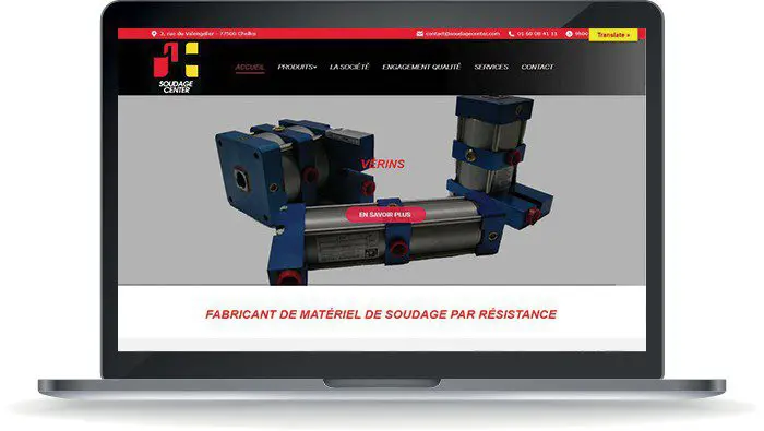 Découvrez le site web réalisé avec WordPress pour Soudage Center