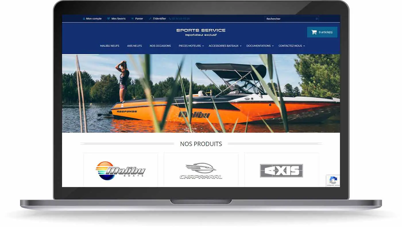 Découvrez le développement Prestashop du site internet Sports Service Bateaux