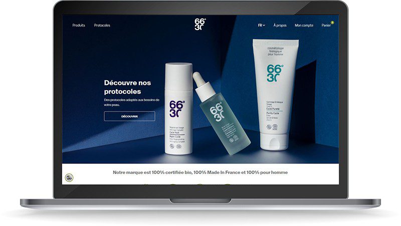 Présentation de la création du site web PrestaShop de produits cosmétiques pour homme
